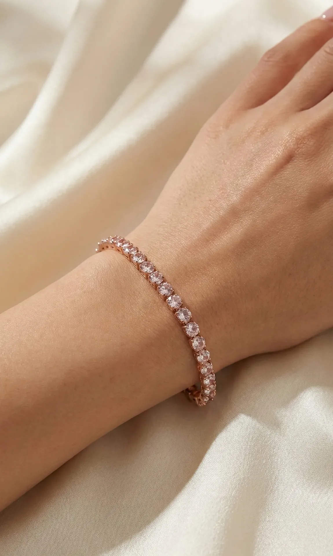[PTB-001] The Rose Silver Tennis Bracelet