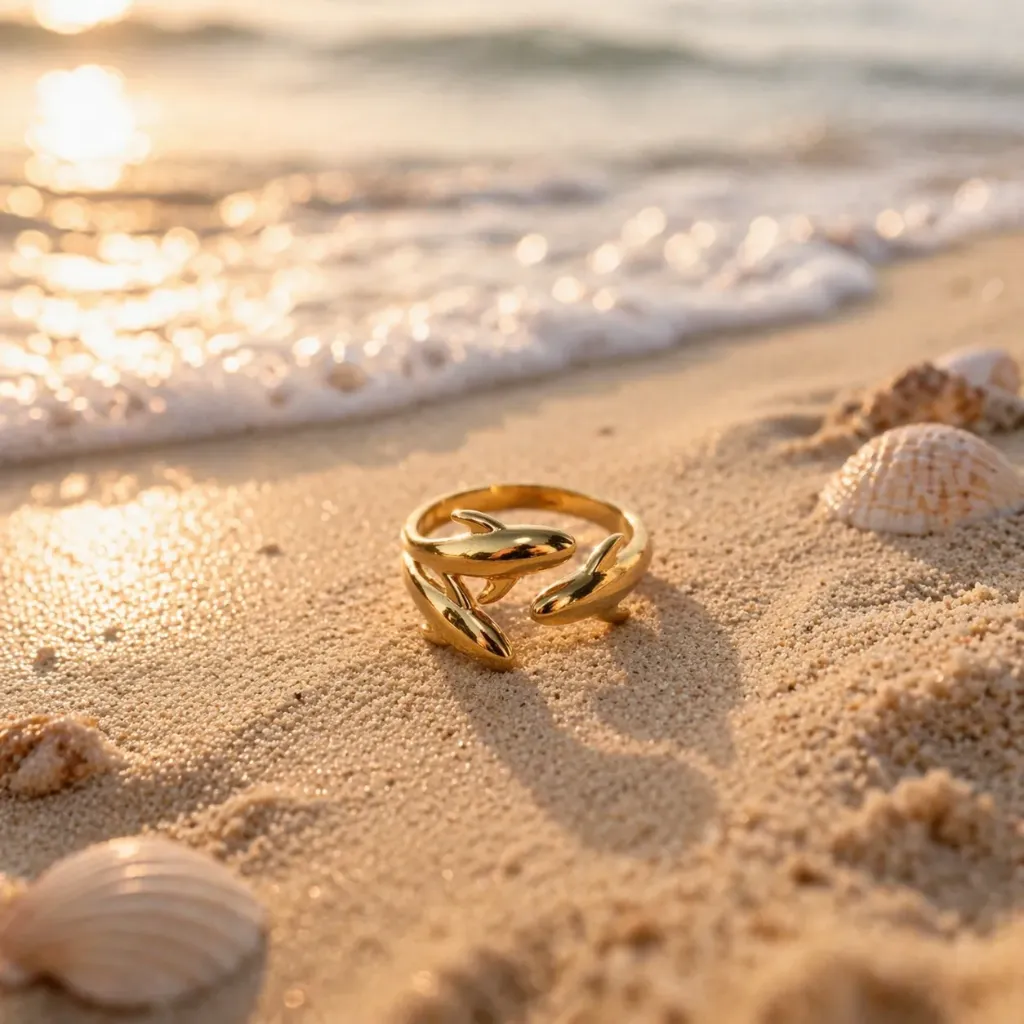 [PRG014] The Trio Dolphin Wrap Ring