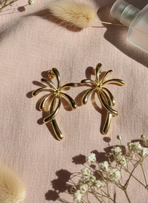 [PEG004] Palm Frond Earrings