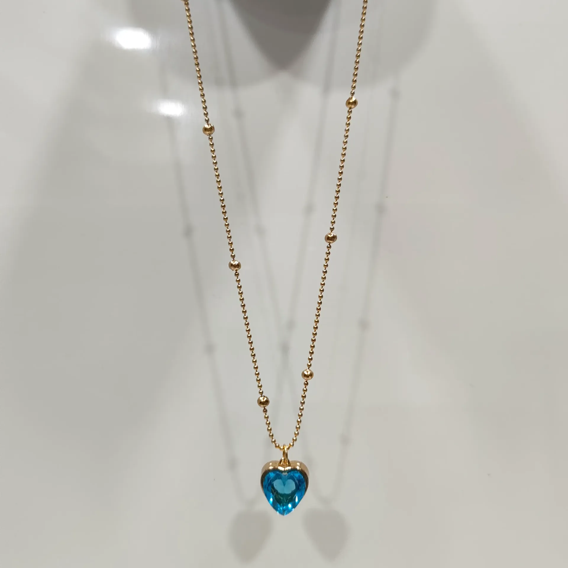 [PNG035] Azure Heart Pendant