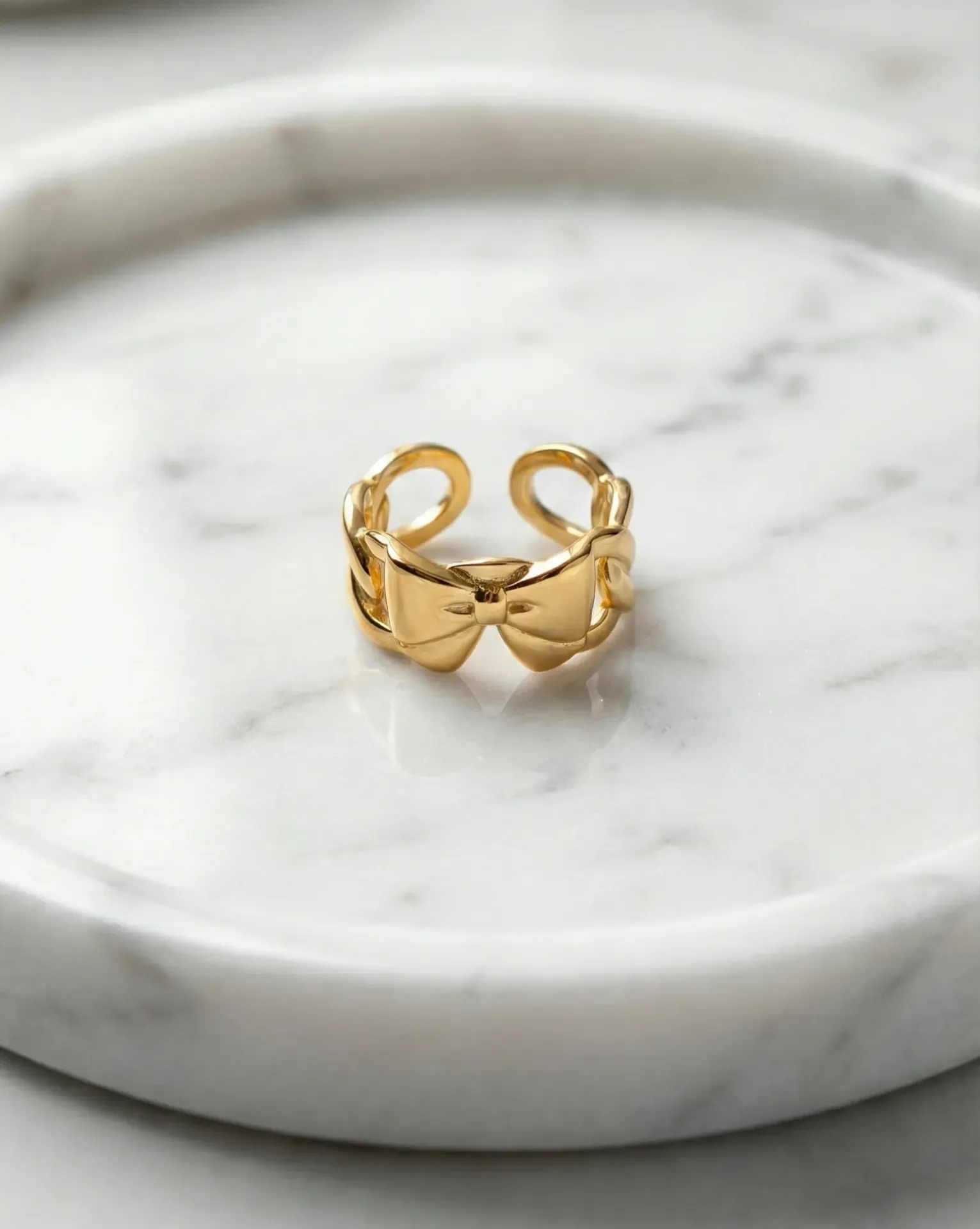 [PRG023] The Golden Ribbon Bow Ring