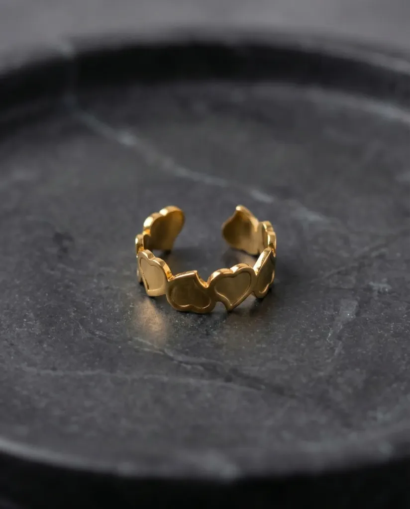 [PRG025] The Luxe Overlap Heart Ring