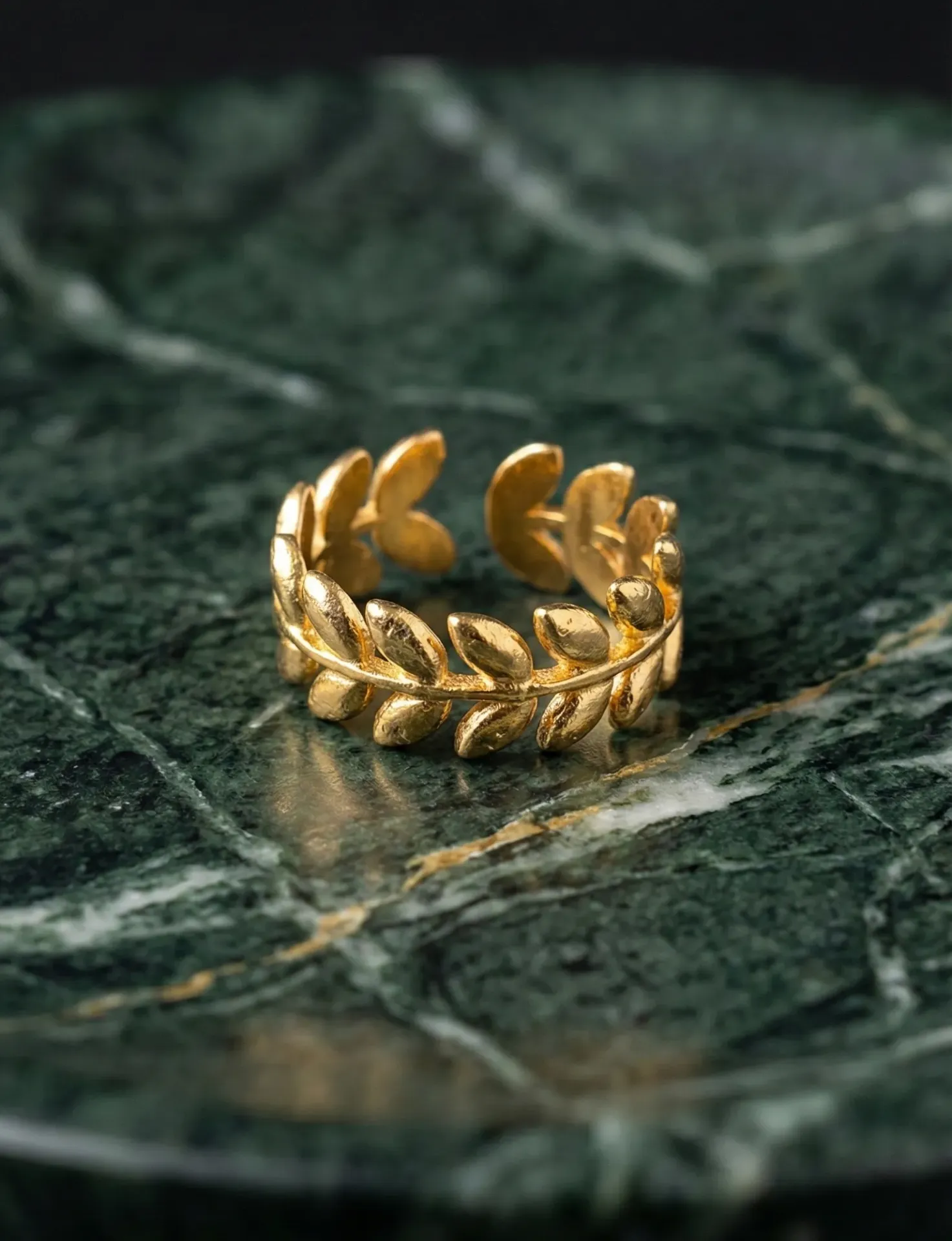 The Vine Leaf Adjustable Ring