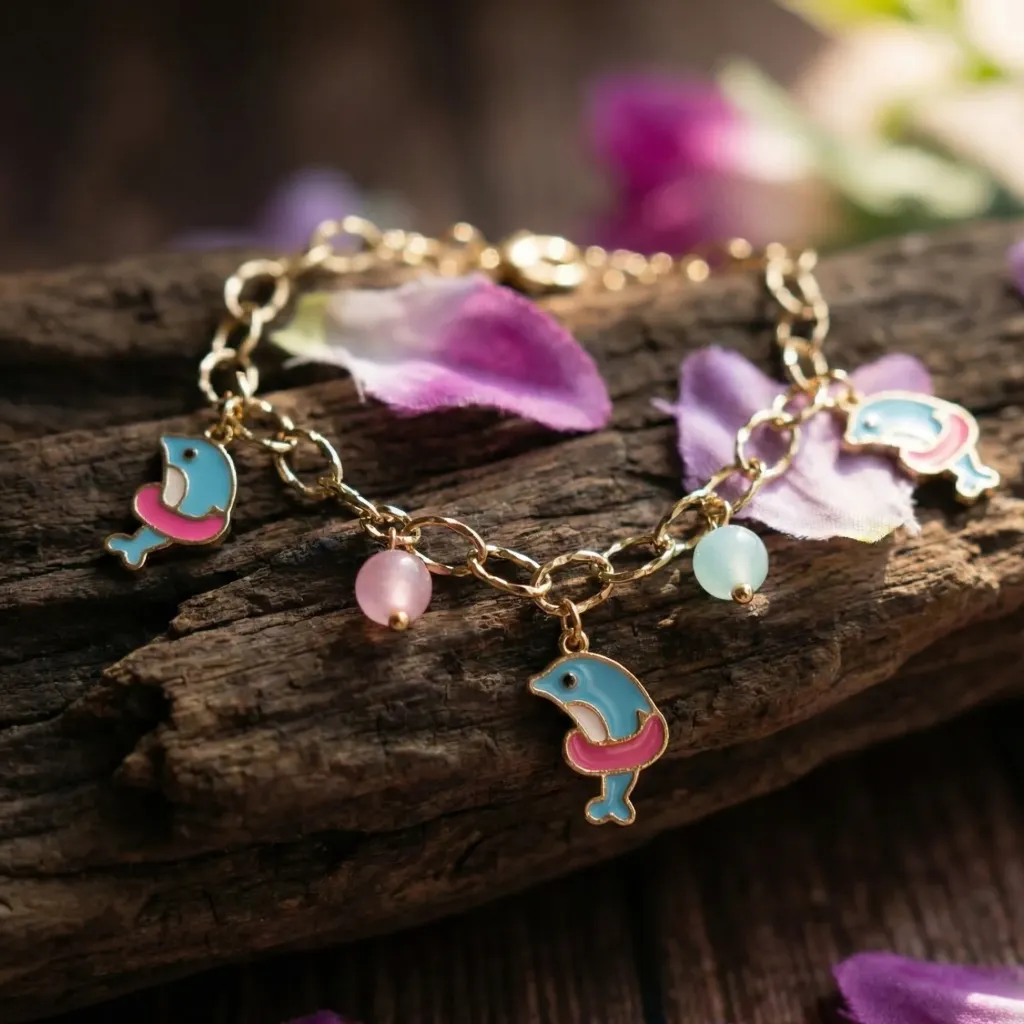 [PBG017] Whimsical Dolphin Bracelet