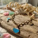 Ocean Blue Shell Bracelet