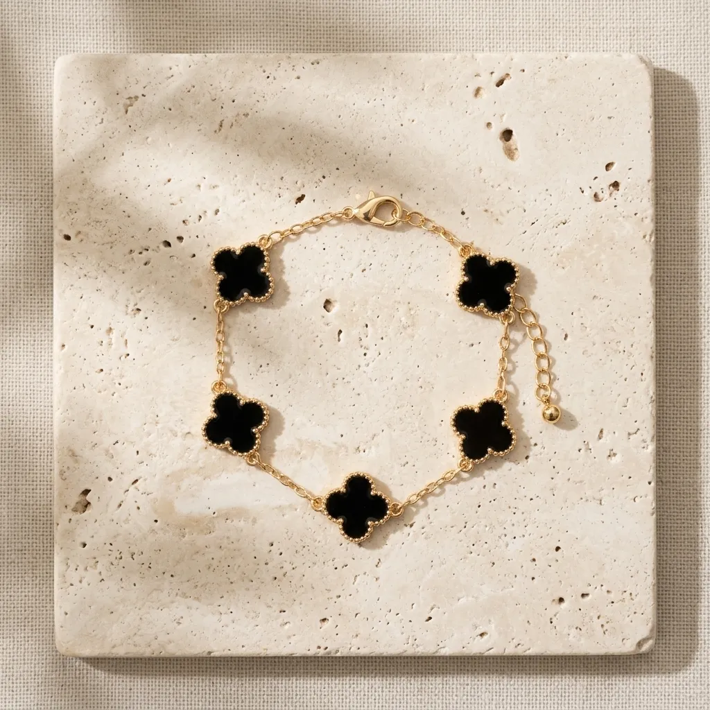 Black Clover Charm Bracelet