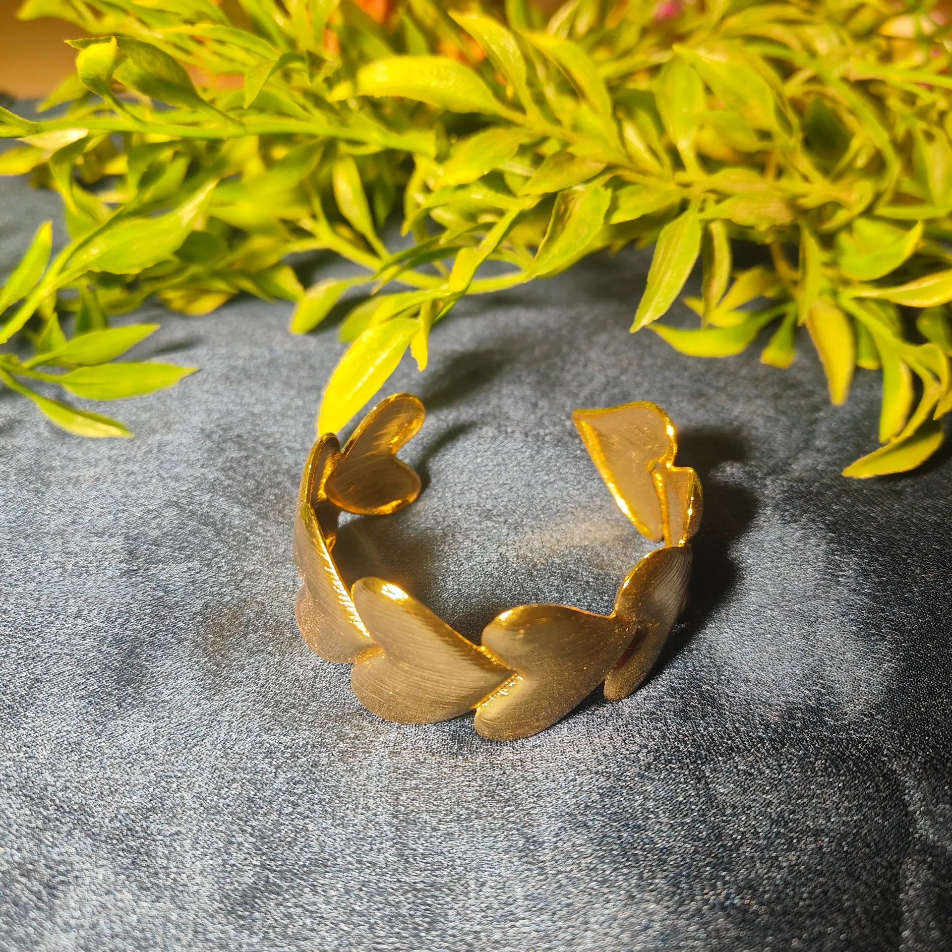 Golden Heart Cuff