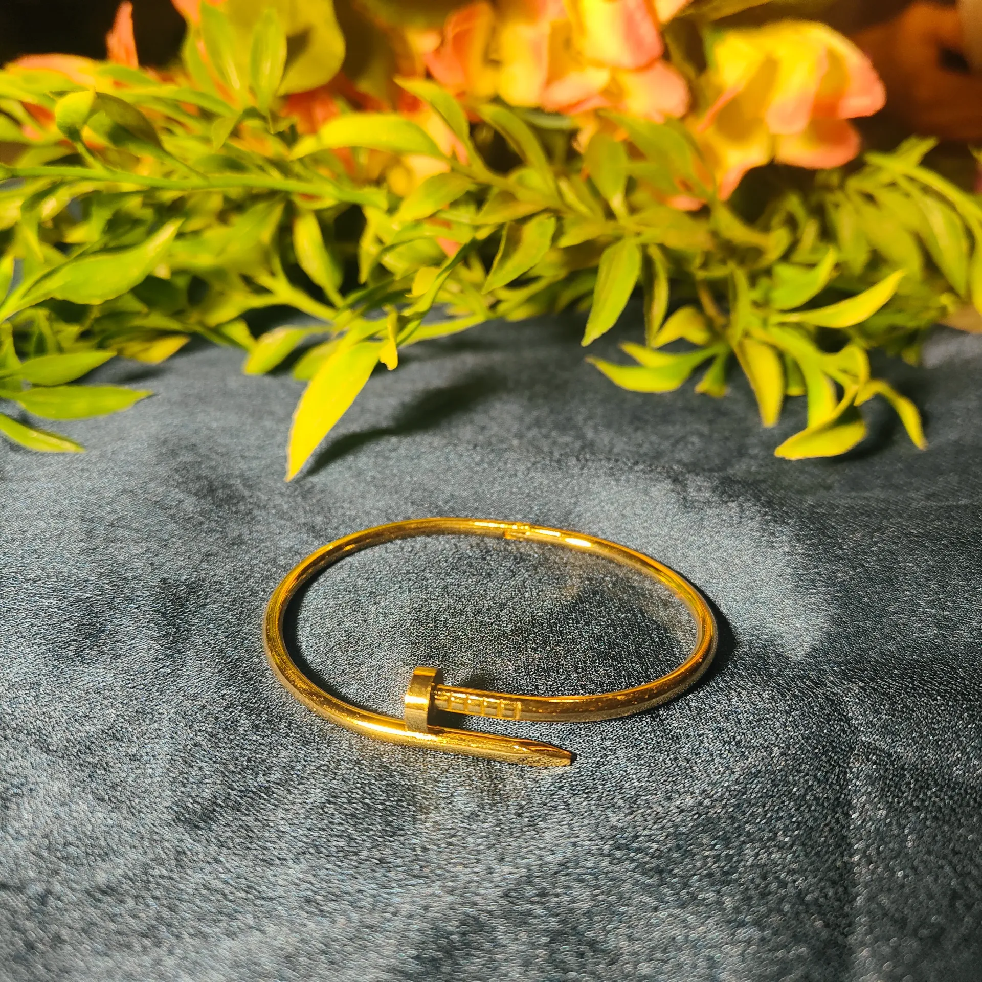 Golden Nail Bangle