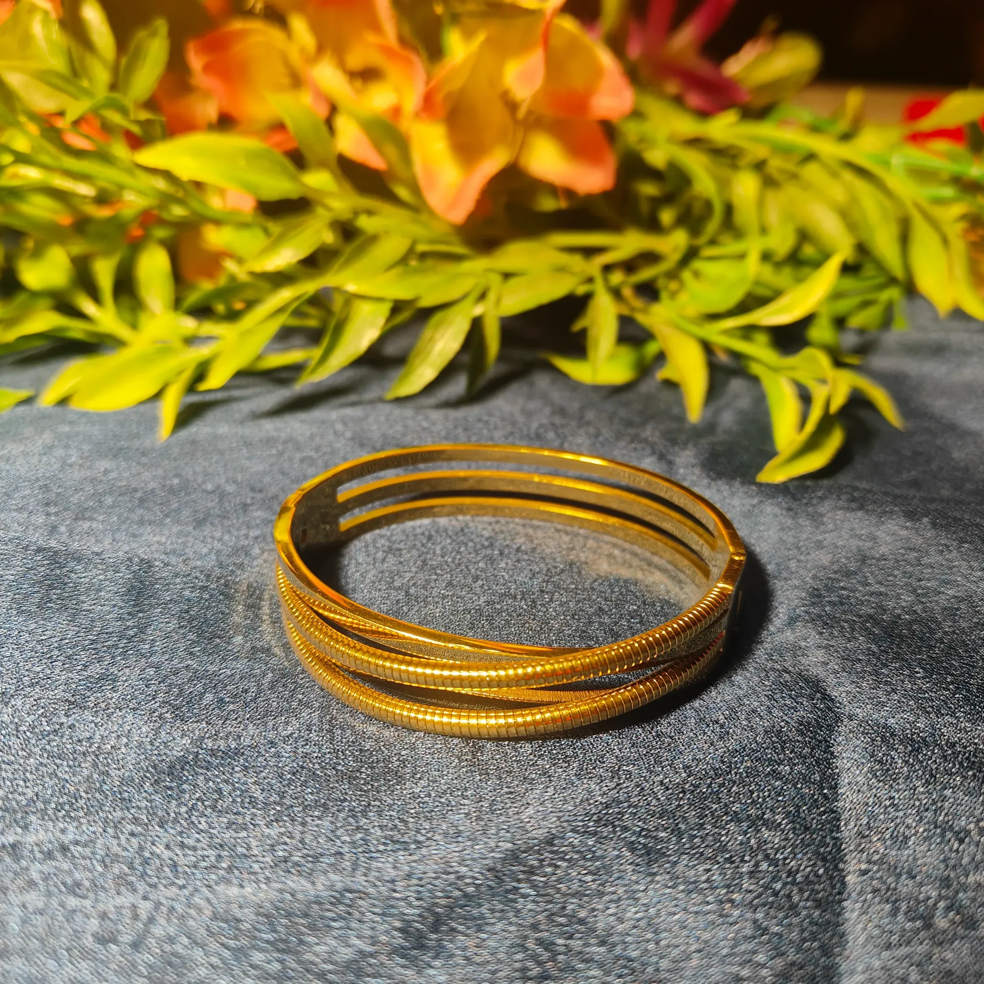 [PBG031] Golden Layer Bangle