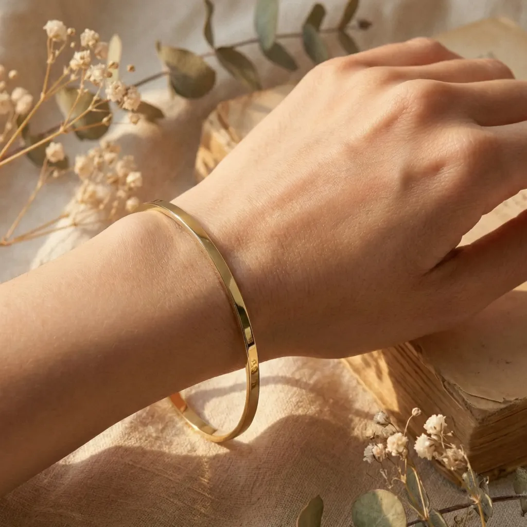 [PBG035] Golden Minimalist Bangle