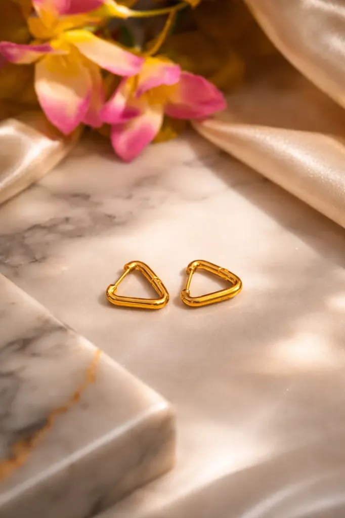 Golden Triangle Hoops