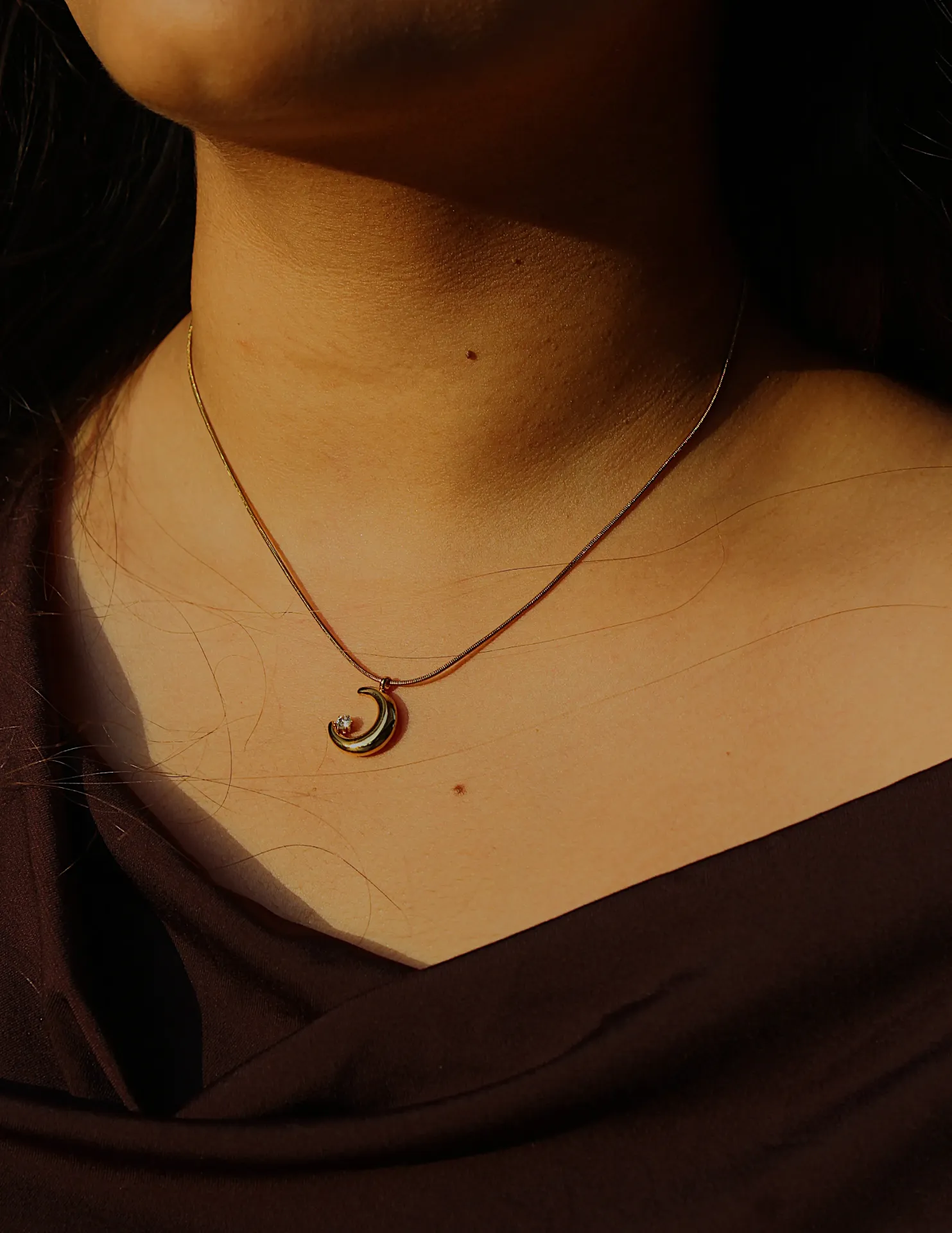[PNG062] Selene Crescent Pendant