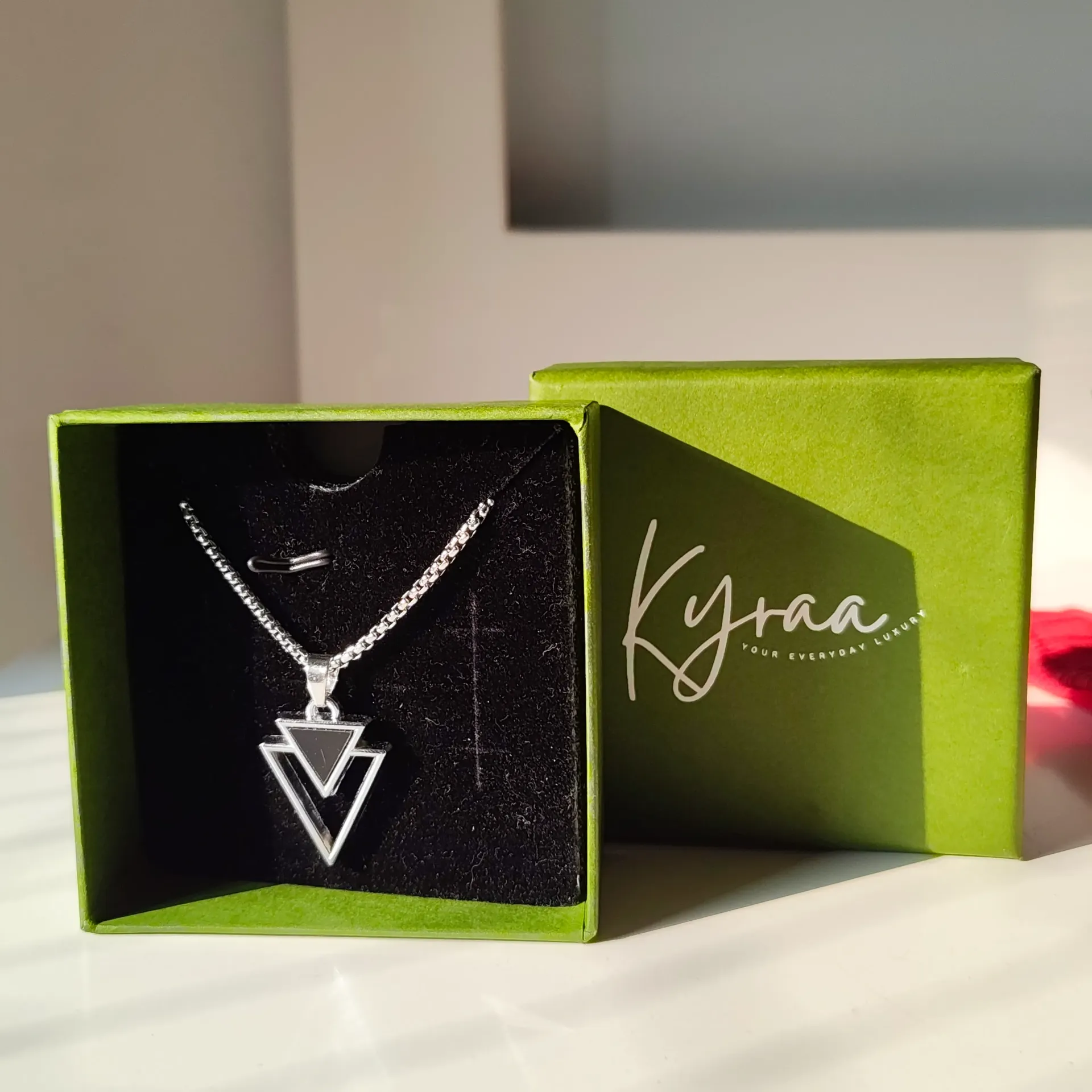 The Onyx Geometric Apex Necklace