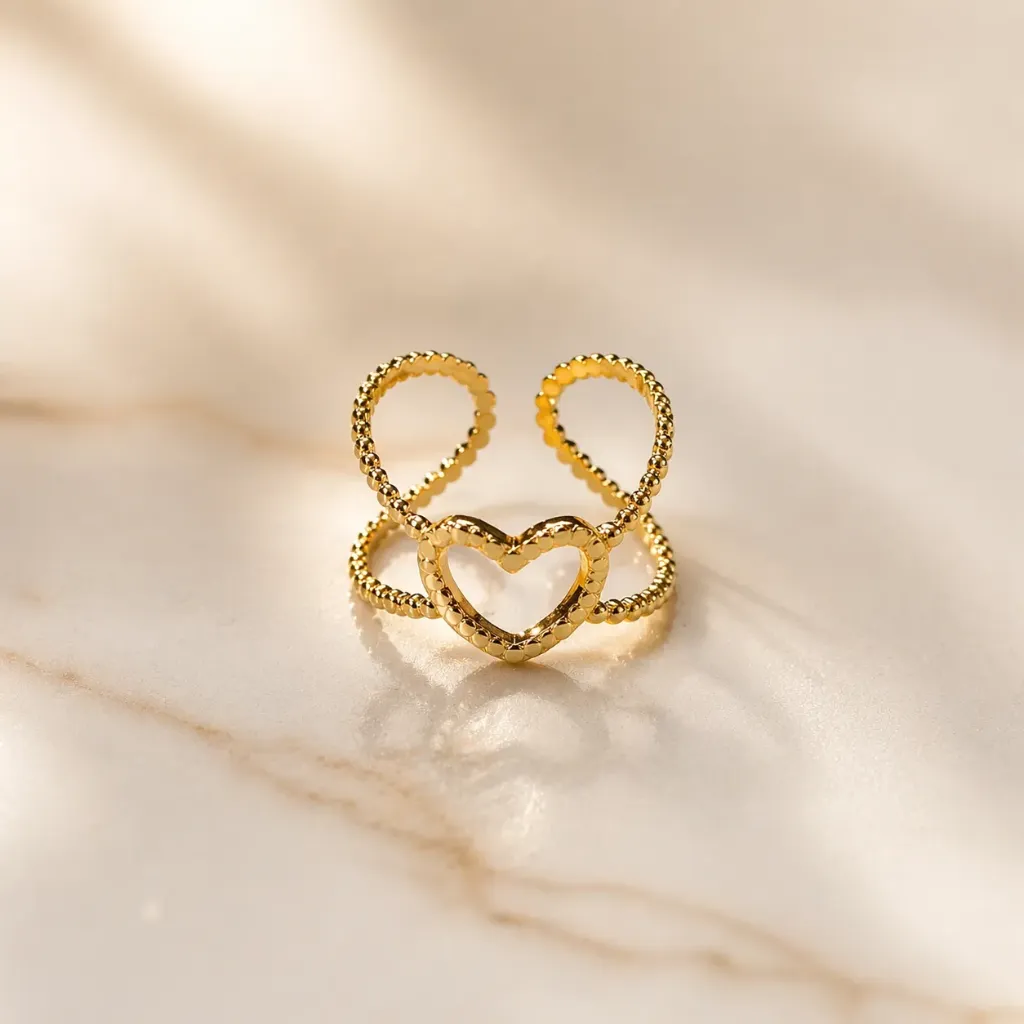 The Eternal Heart Beaded Ring