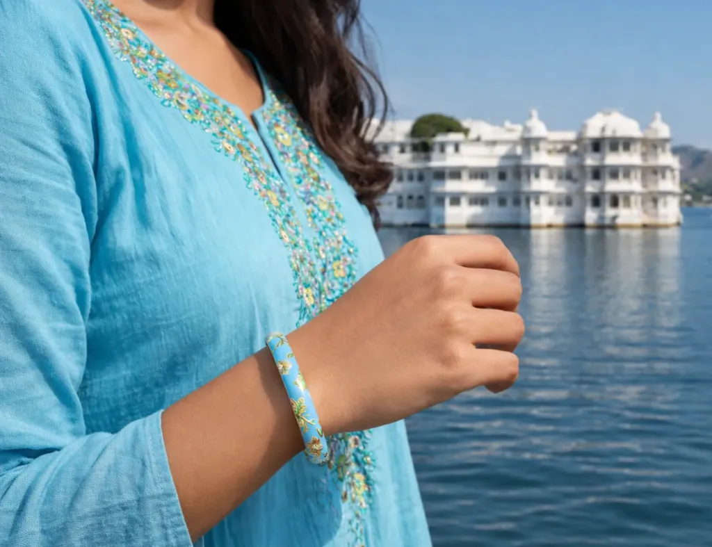 [PBG051] The Royal Sky Flora Bracelet