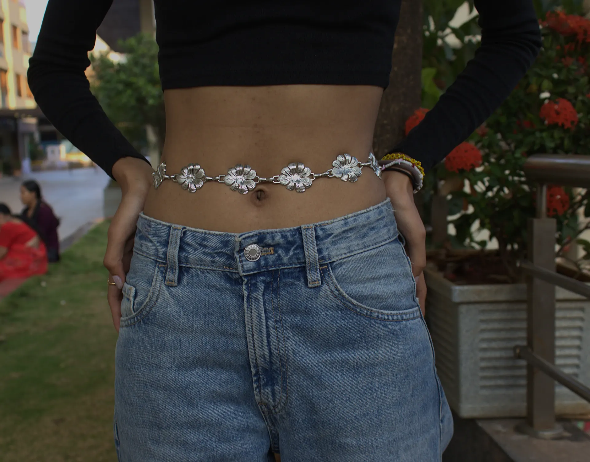 The Luxe Silver Bloom Waistband