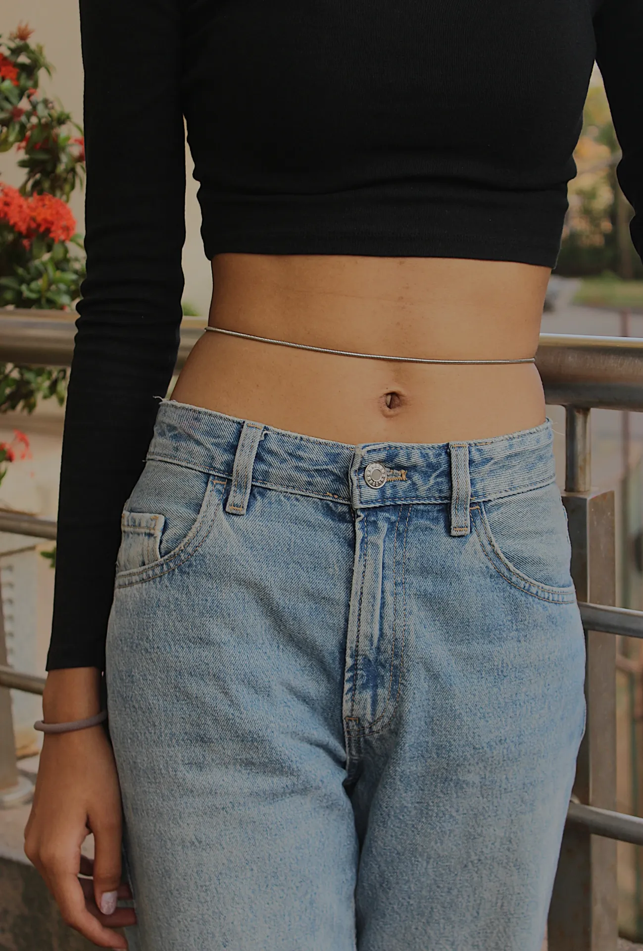 The Luxe Liquid Silver Waist Chain