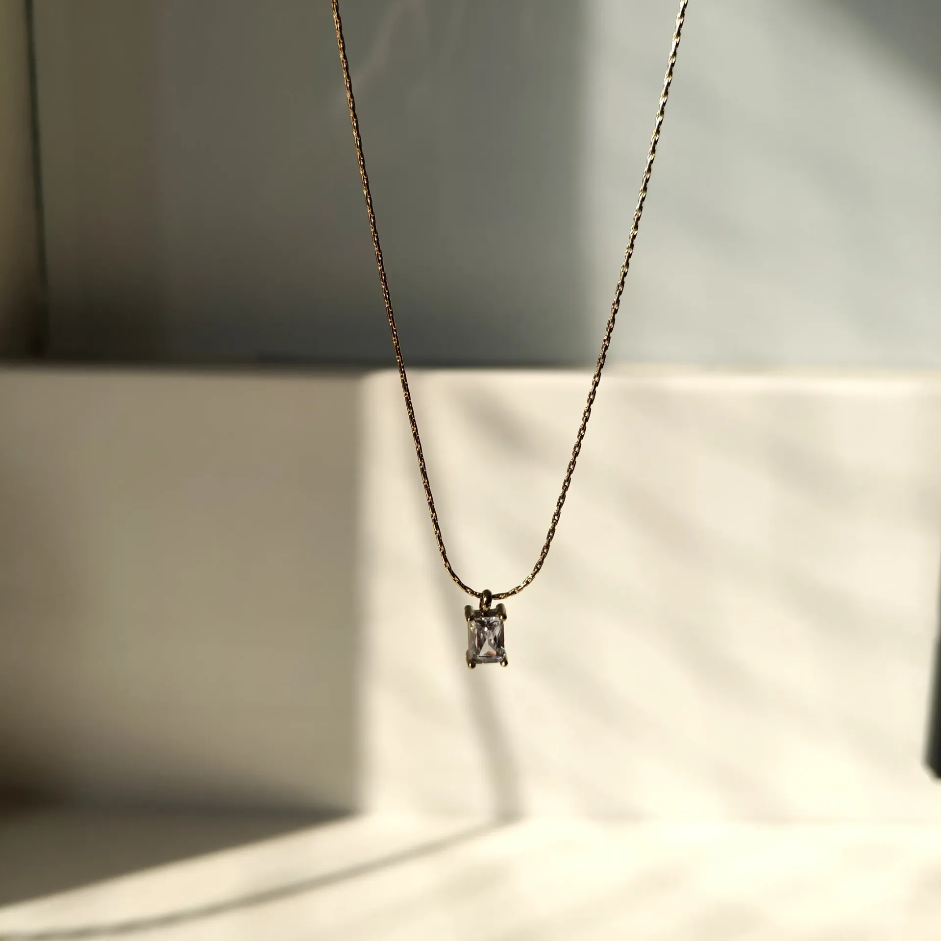 Crystal Solitaire Necklace