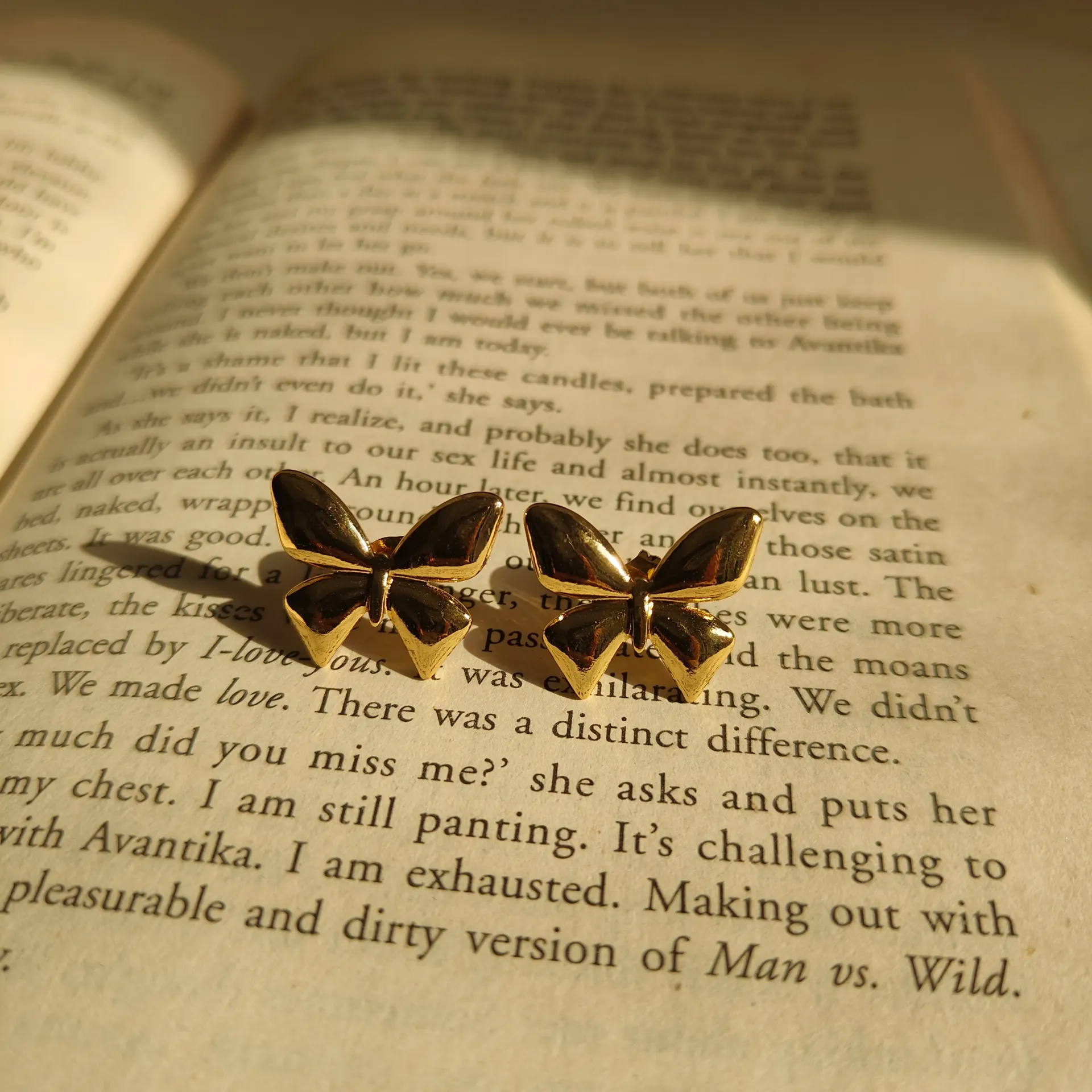 Golden Flutter Studs