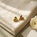 Golden Abstract Heart Studs
