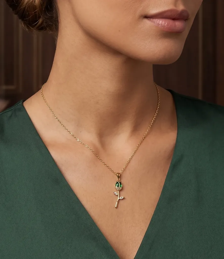 Green Tulip Pendant