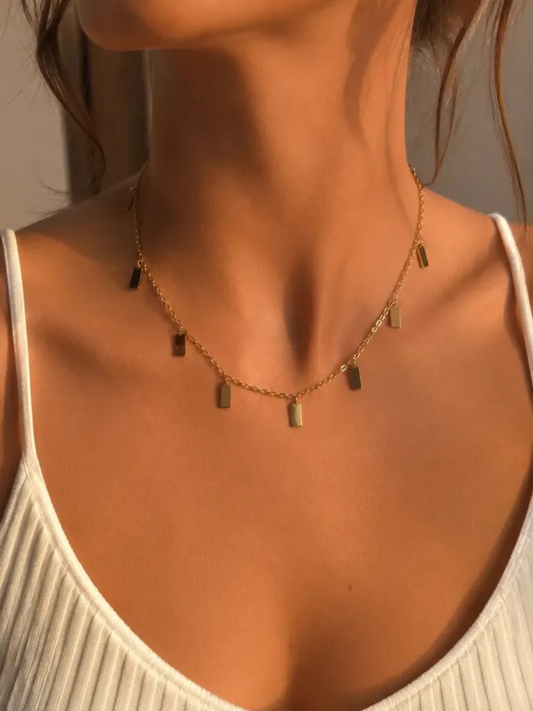 Geo Bar Choker Necklace