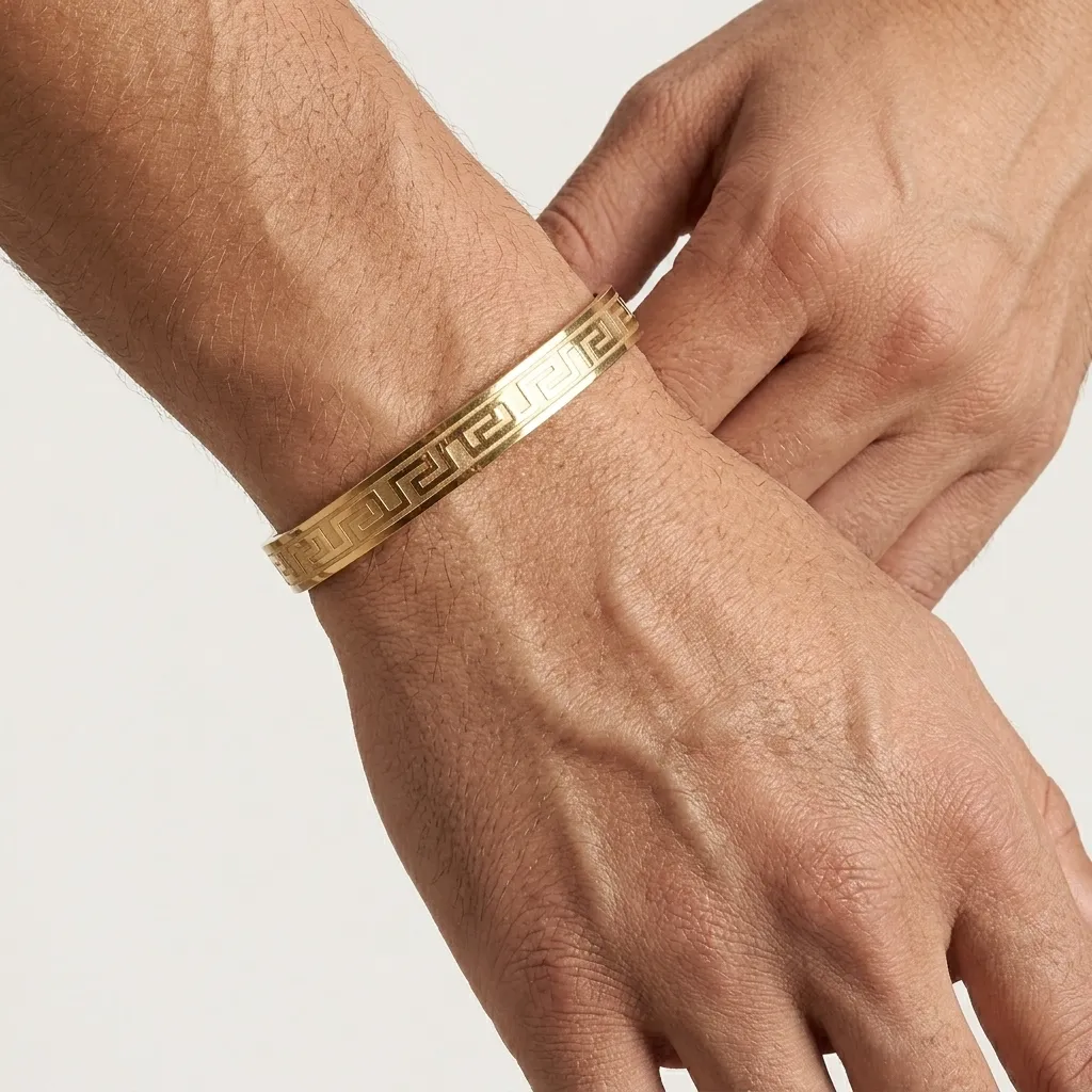 [PMB017] Greek Key Gold Kada