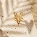 Textured Heart Statement Ring